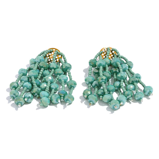 Bicone 6mm Beads Earrings
