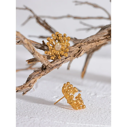 Flower Gold Earrings