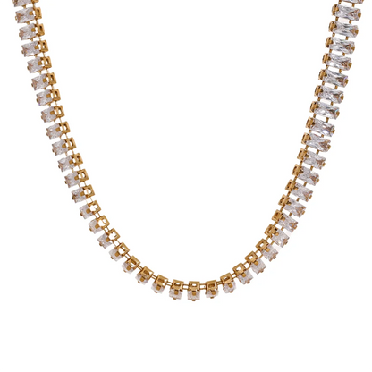 Cubic Zirconia Tennis Necklace