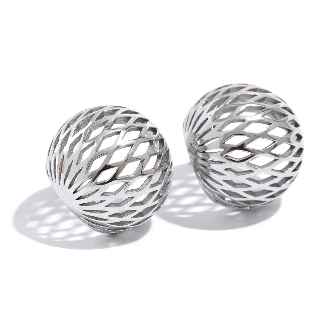 Geometric Hollow Round Earrings