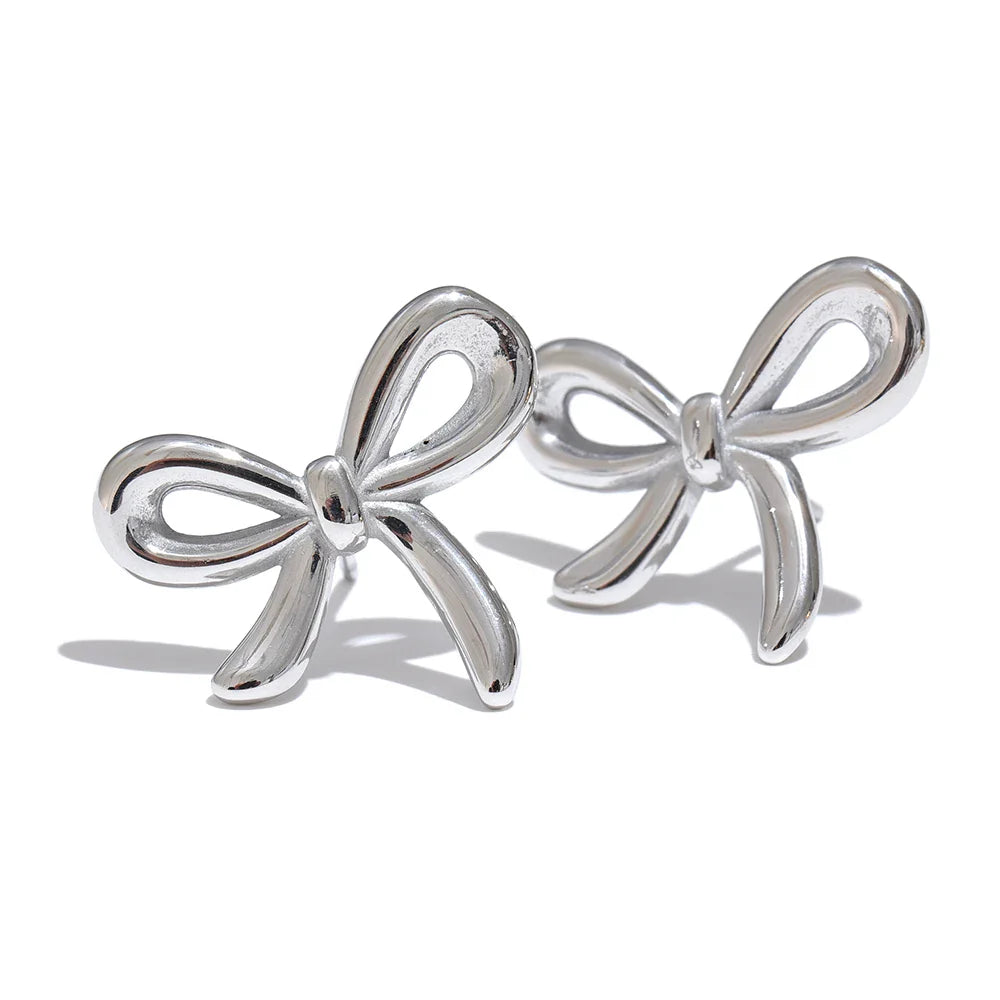 Waterproof Bow Knot Stud Earrings