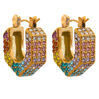 Hoop earrings cubic zirconia