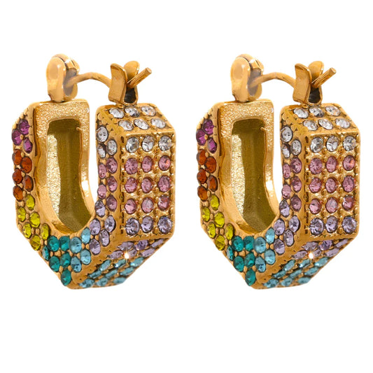 Hoop earrings cubic zirconia