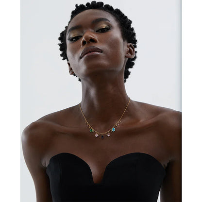 Colorful Cubic Zirconia Necklace
