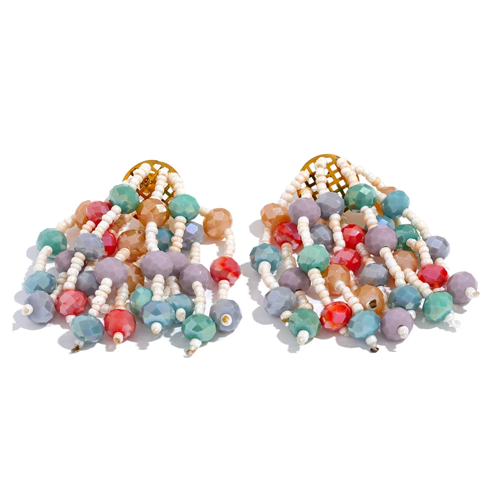 Bicone 6mm Beads Earrings