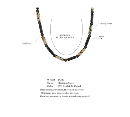 Black Bead Necklace