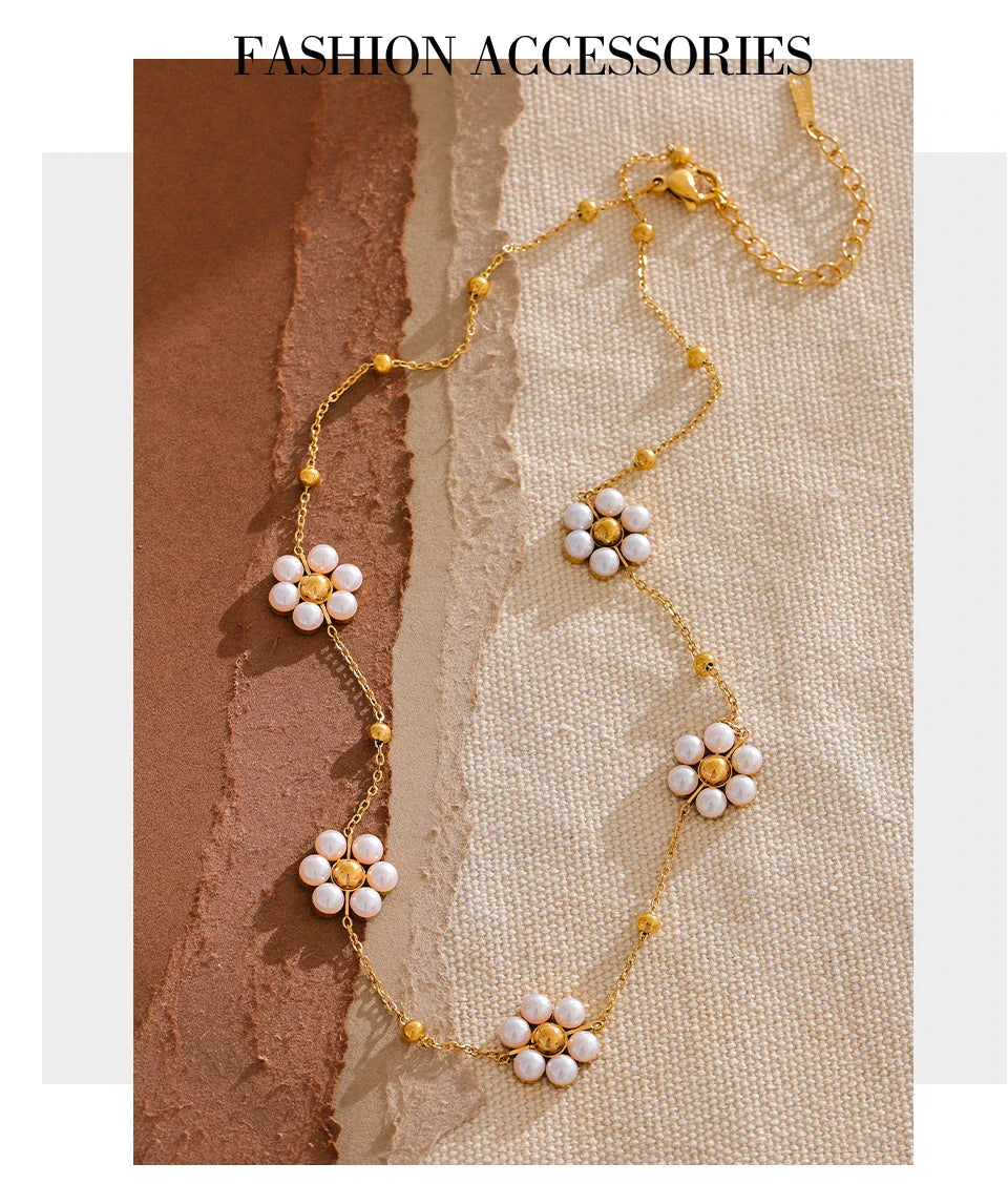 Beaded Flower Necklace