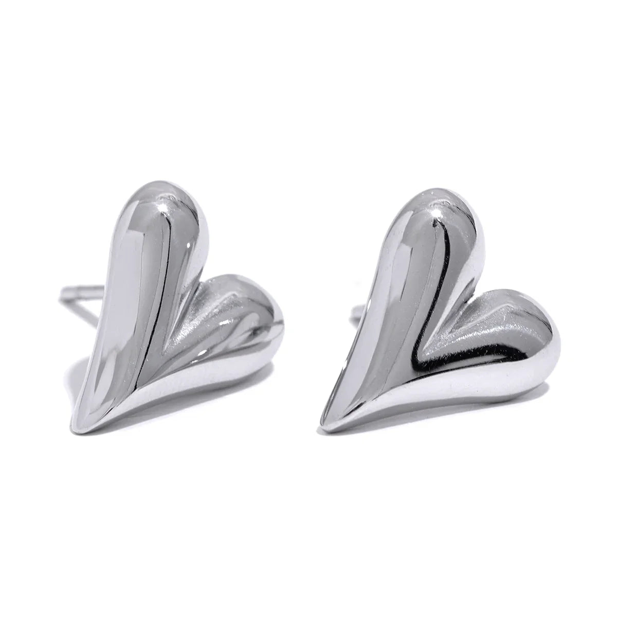 Gold Heart Huggie Earrings