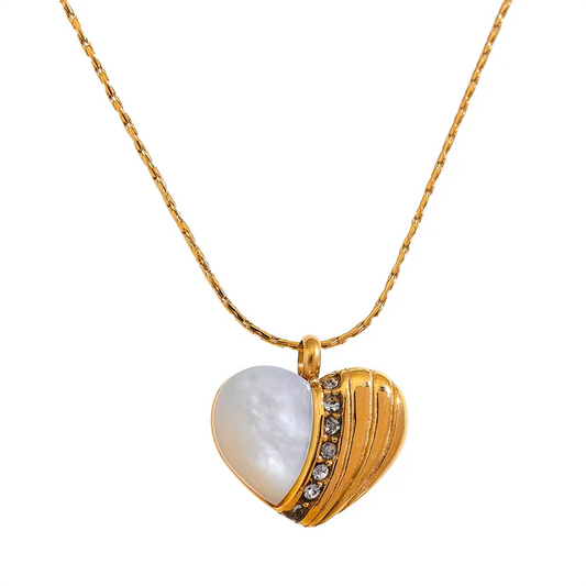Heart Pearl Necklace