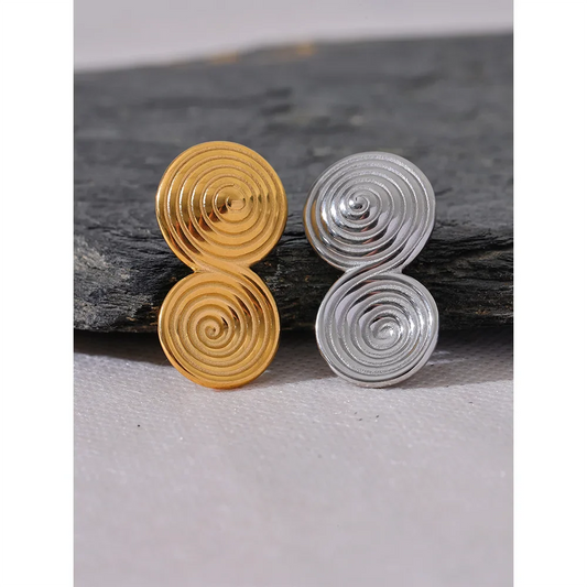 Round Circle Statement Stud Earrings