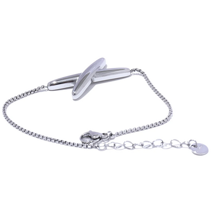 X Letter Pendant Necklace Bracelet Bangle Set