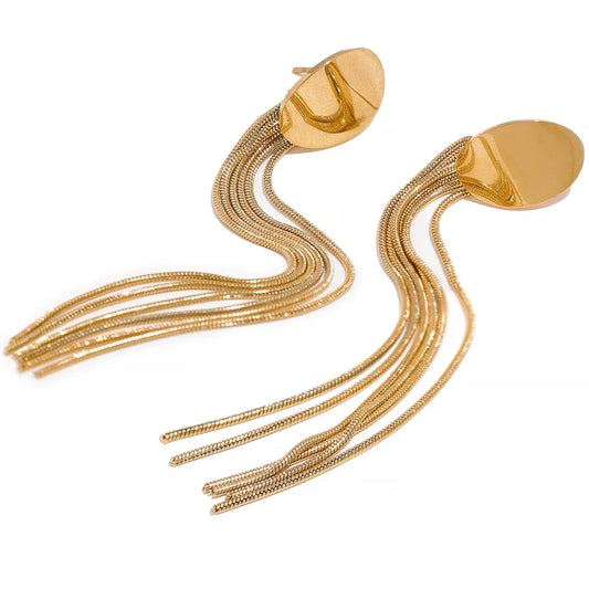 Chain drop earrings
