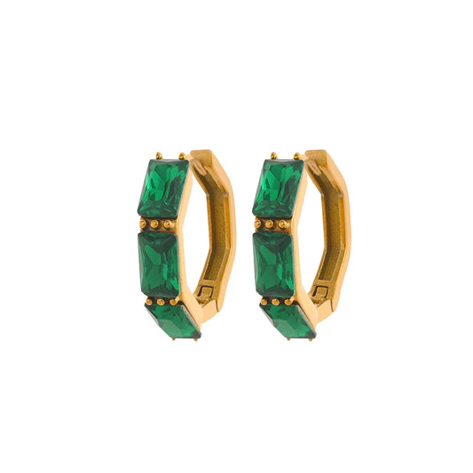 Elegant Zircon Hoop Earrings