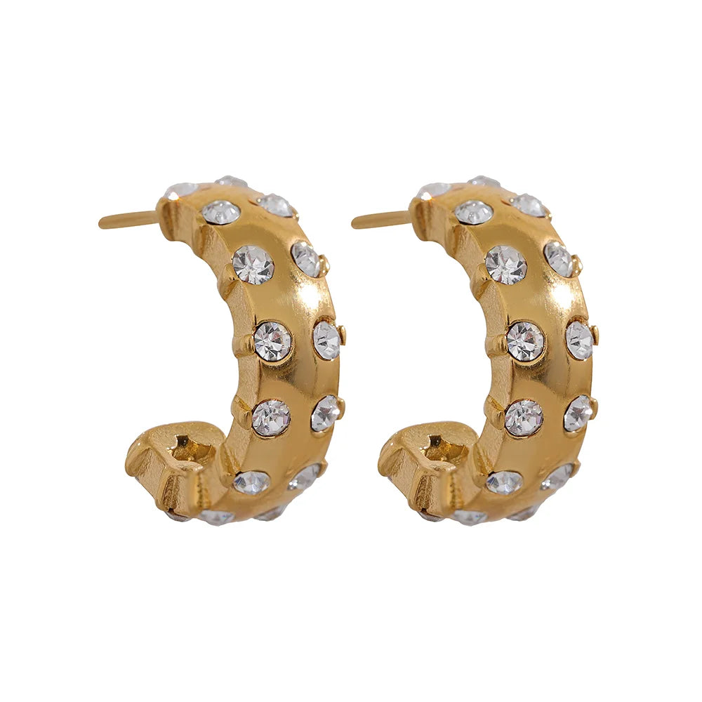 Full C Shape Huggie Earrings