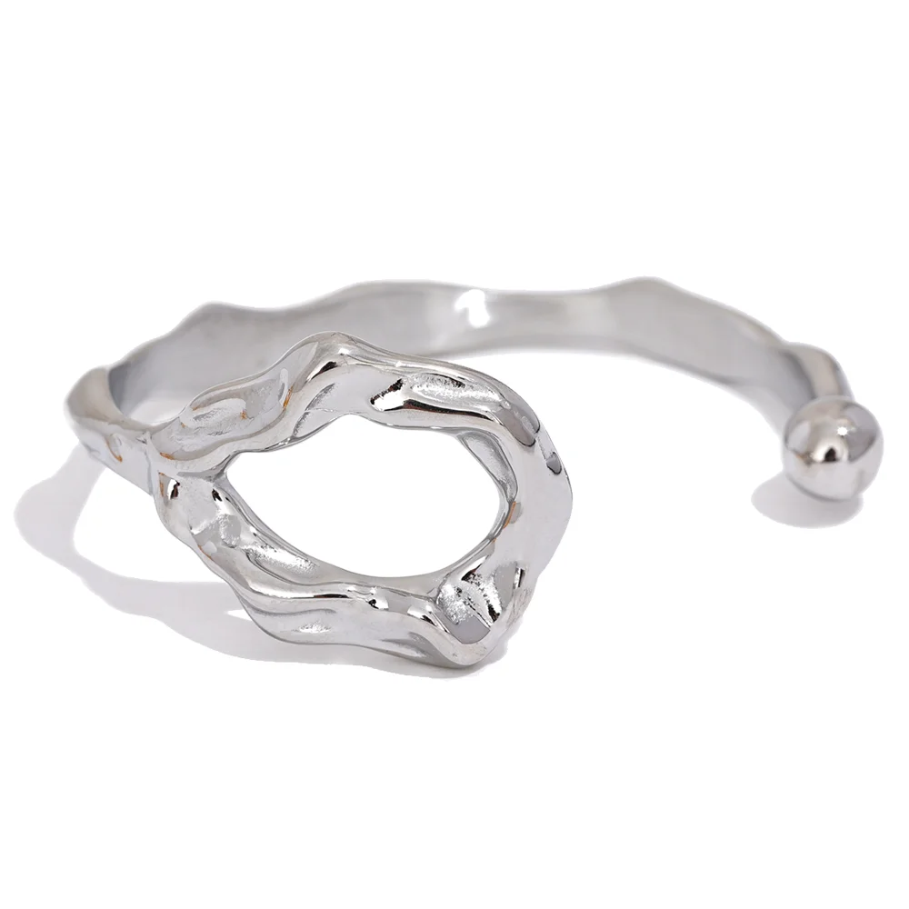 Geometric Hollow Cuff Bracelet
