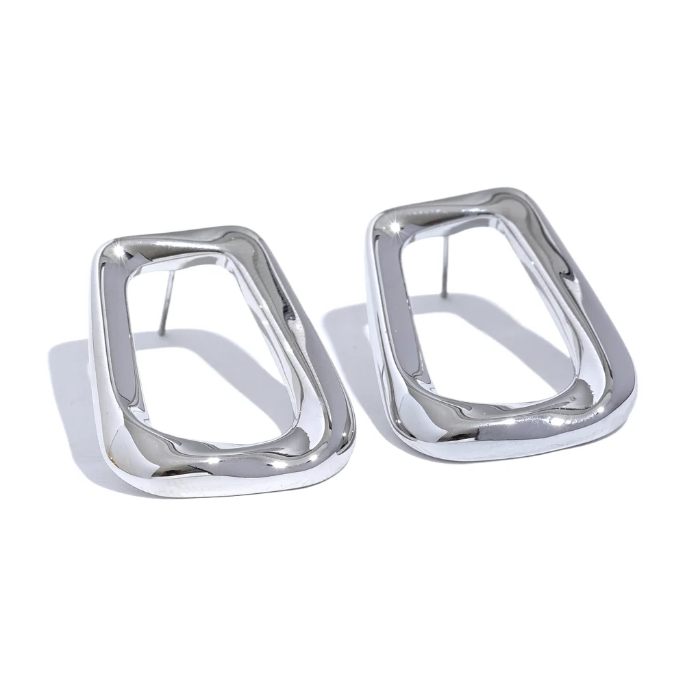 Square Hollow Stud Earrings