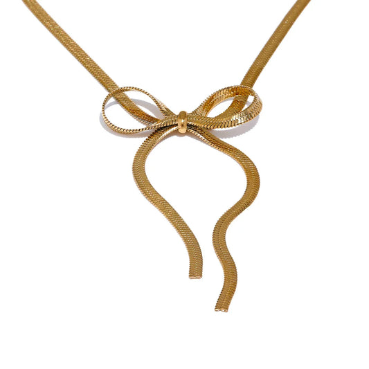 Big Bow Knot Pendant Necklace