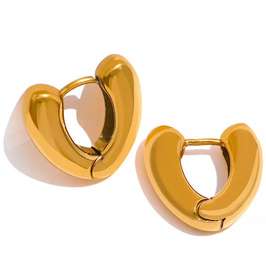 Chunky Huggie Earrings