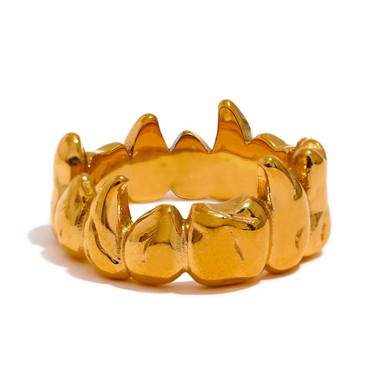 Flame Heart Wide Ring