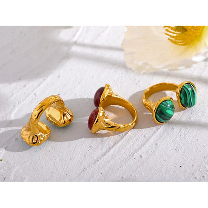 Sterling silver rings with natural stones