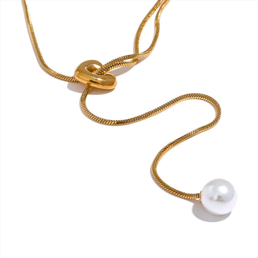 Long Heart Pendant Necklace