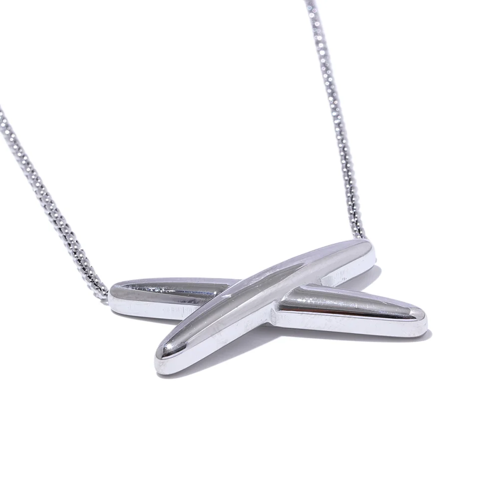 X Letter Pendant Necklace Bracelet Bangle Set