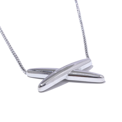 X Letter Pendant Necklace Bracelet Bangle Set