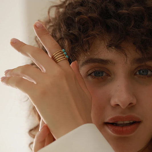 Blue stone ring