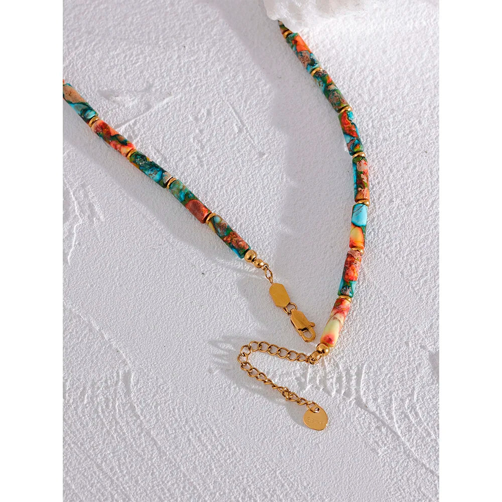 Aesthetic Stone Chain Necklace