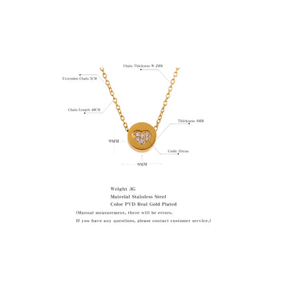 Heart CZ Necklace