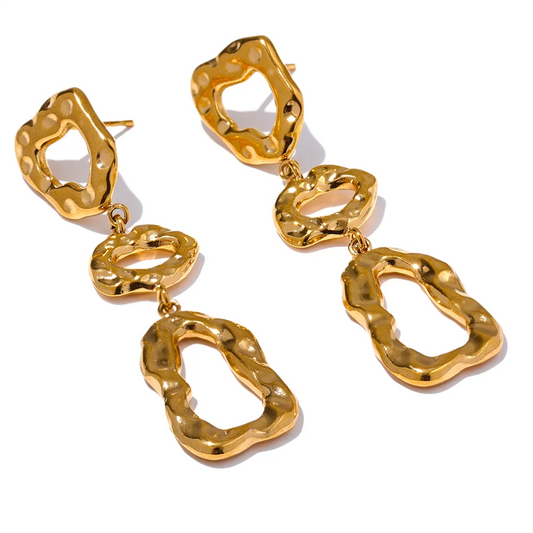 Geometric Hollow Drop Earrings