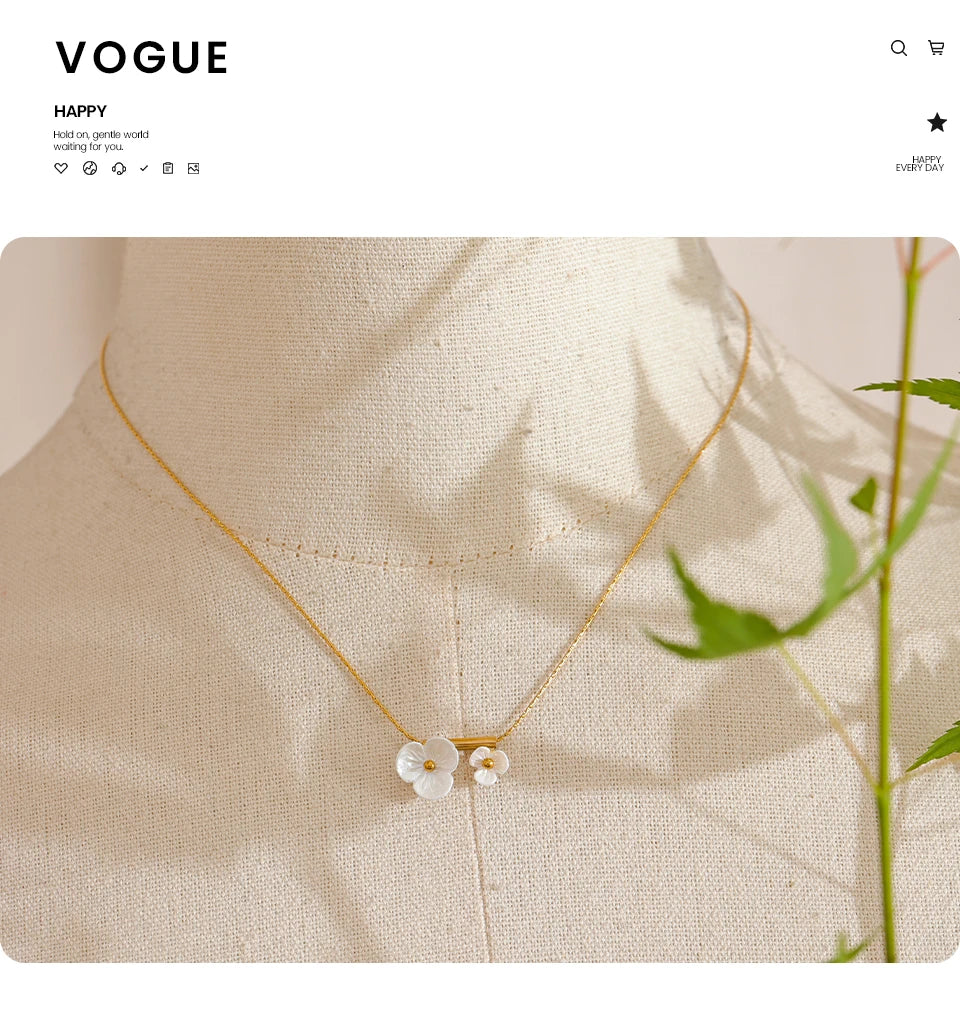 Acrylic Flower Pendant Necklace