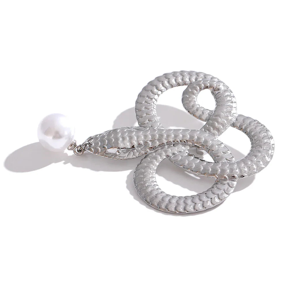 Snake Pearl Brooch
