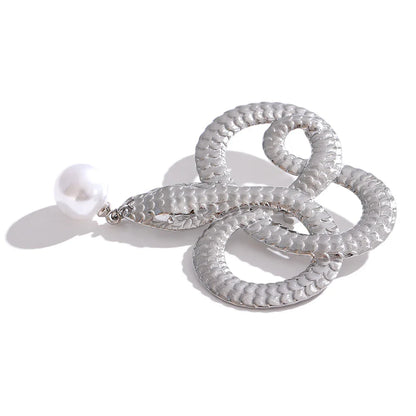 Snake Pearl Brooch
