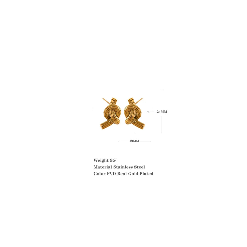 Knot stud earrings