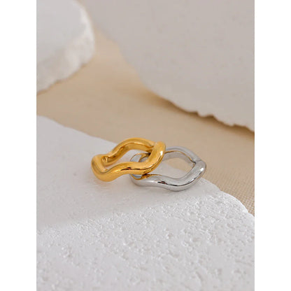 Gold twist ring