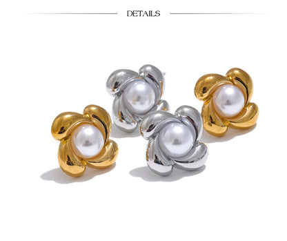Pearl Flower Earrings