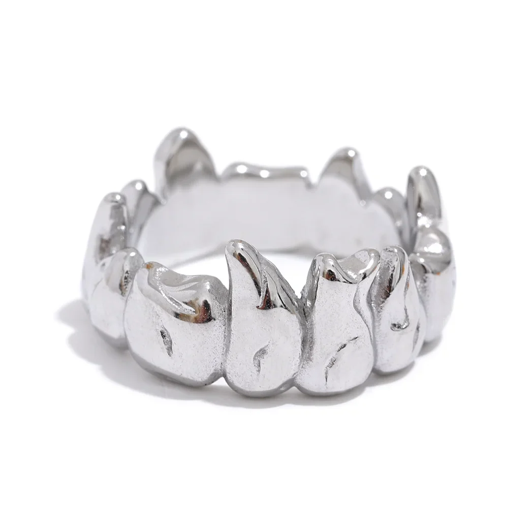 Flame Heart Wide Ring