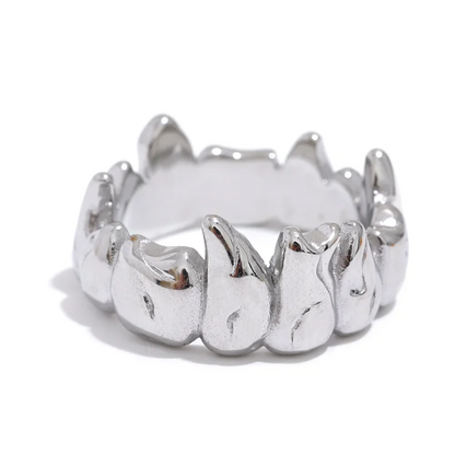 Flame Heart Wide Ring