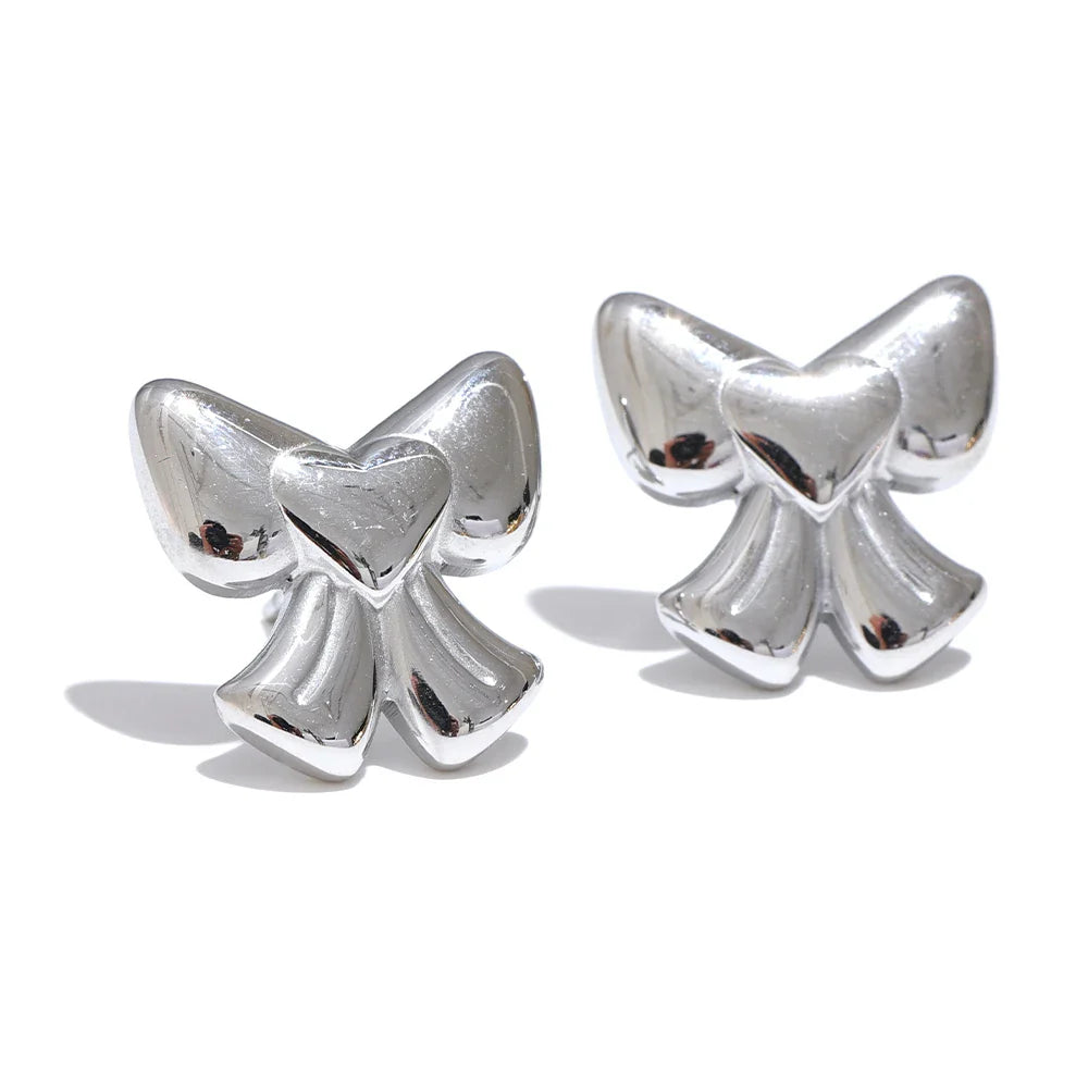 Waterproof Bow Knot Stud Earrings