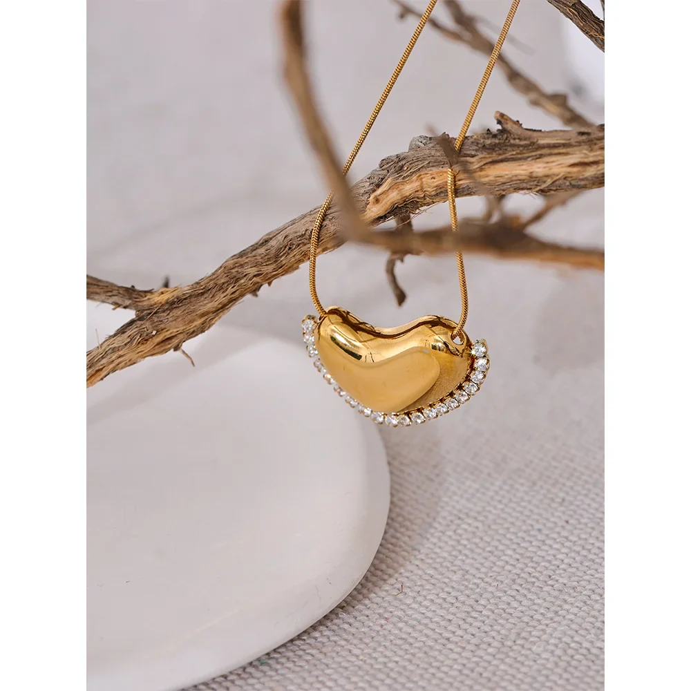 Cubic Zirconia Heart Necklace