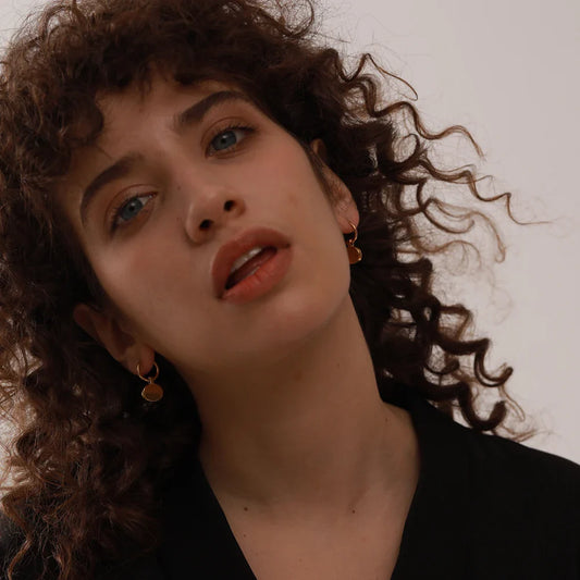 Stone drop earrings