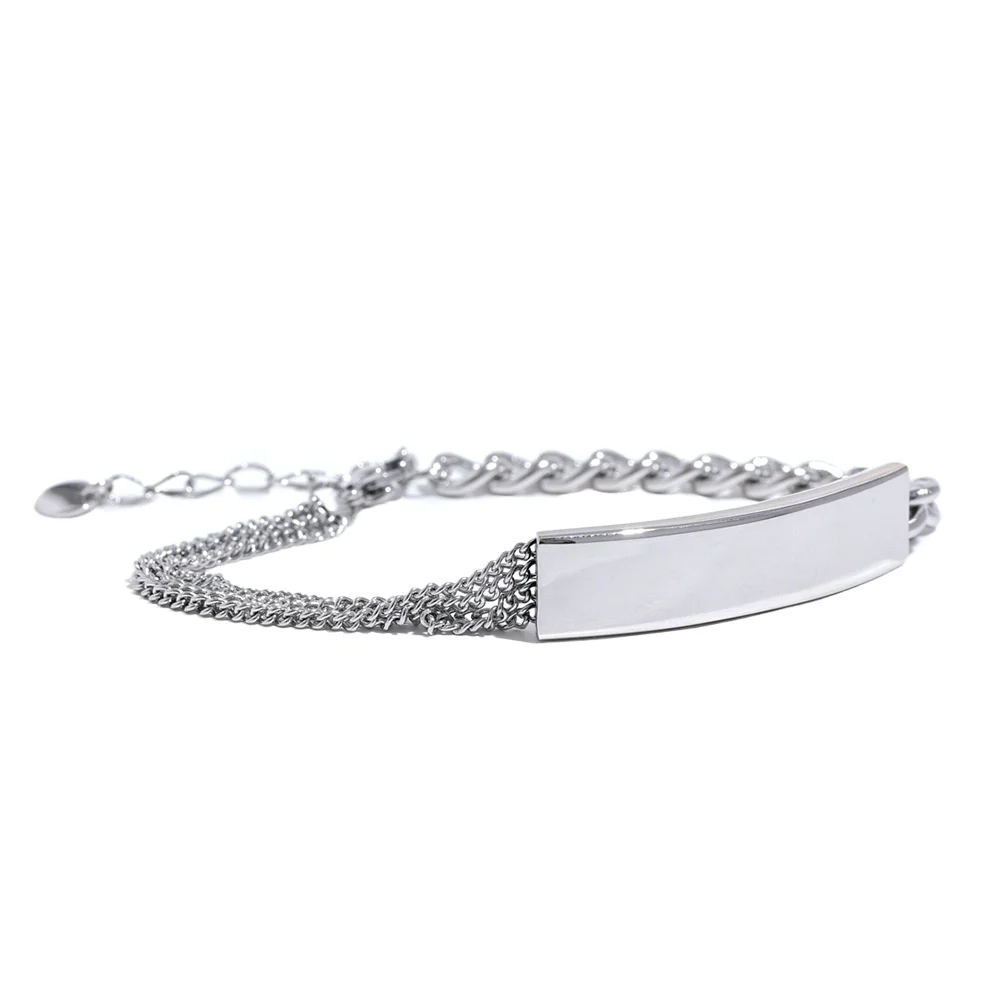 Square Pendant Necklace Bracelet Set