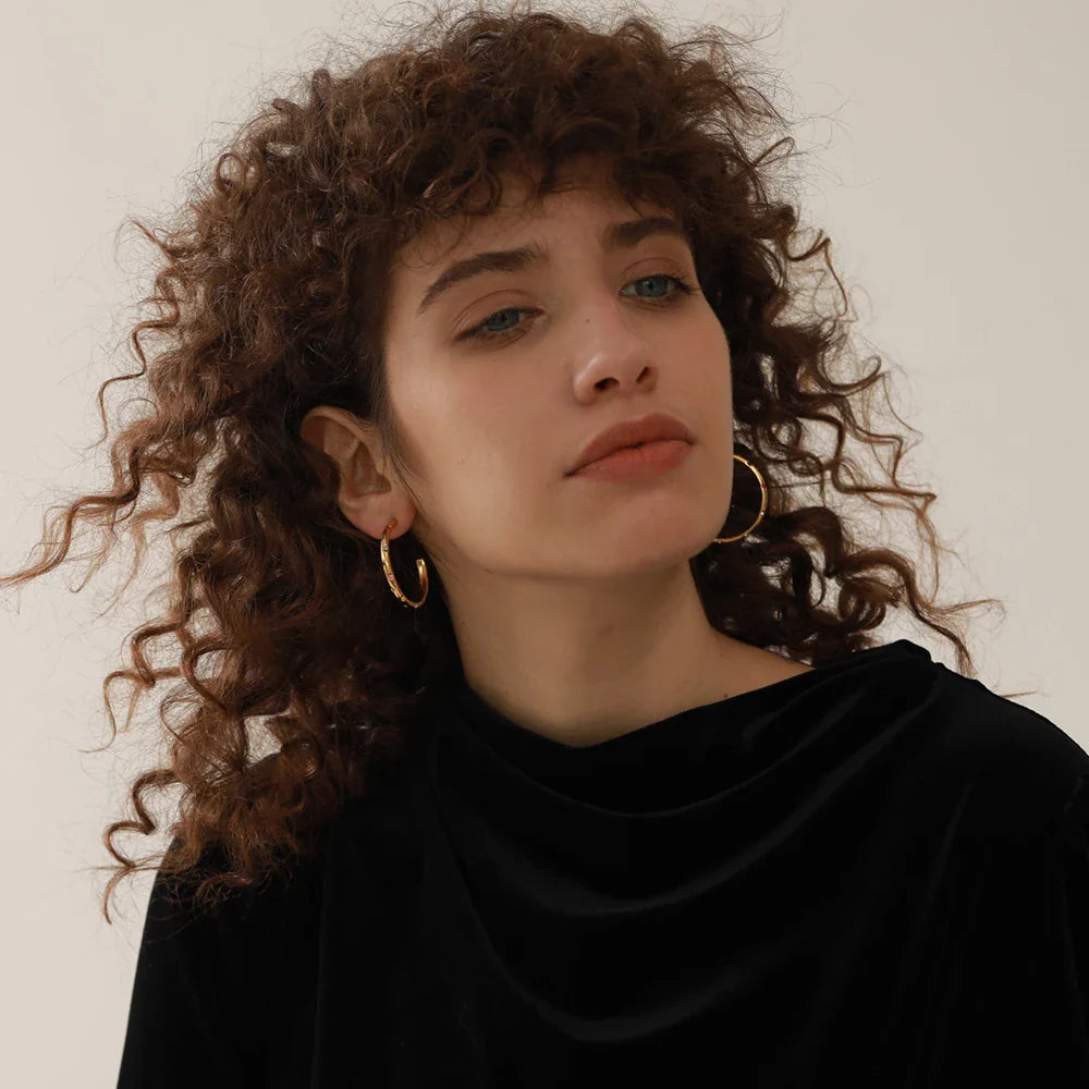 Big round earrings