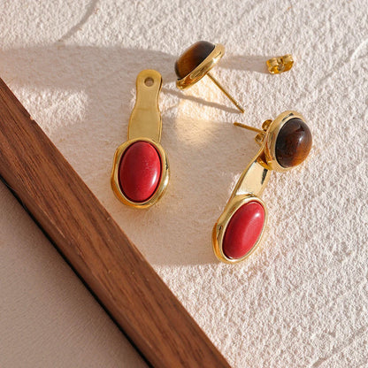 Tiger eye earrings