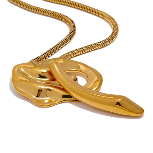 Textured Pendant Necklace