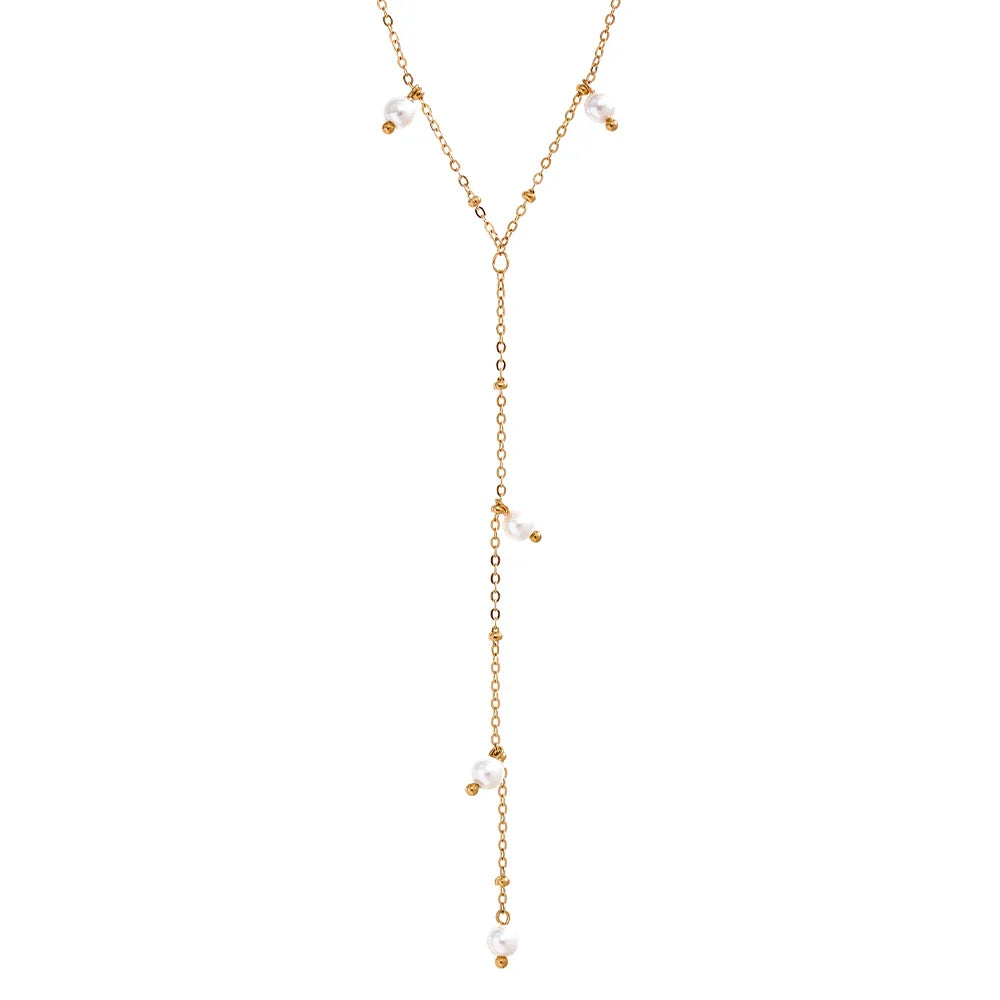 Long Bib Chain Necklace