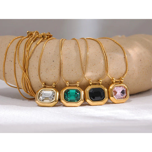 Gold Crystal Necklace