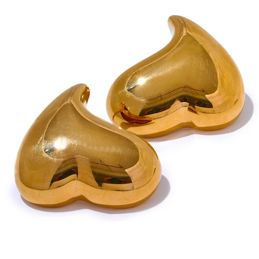 Smooth Heart Studs