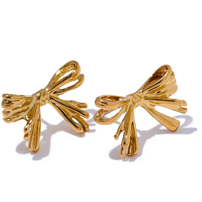Charm Waterproof Bow Knot Stud Earrings
